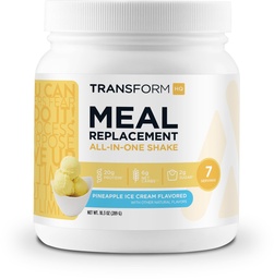 TransformHQ Replacement Shake Powder 7 Servings (Pineapple Ice Cream Flavored) - Gluten Free, Non-GMO