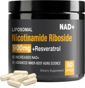 NAD+ Suplemento - NAD+ Booster para Adultos 900mg com Nicotinamida Riboside (NR) e Resveratrol Quercetin USA-063-0911XL-141NAD