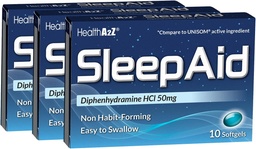 HealthA2Z® Sleep Aid (Ajuda para o Sono) Difenidramina HCL 50mg Softgels (Ajuda para o Sono Mais Profunda)