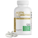 Bronson Acetyl L-Carnitina 500 MG de alta potência Aminoácido Não-GMO, 120 Cápsulas