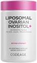 Codeage Liposomal Ovarian Inositol+ Suplemento - Myo-Inositol & D-Chiro-Inositol 40:1 Mistura, Folato 5-MTHF, CoQ10, Romã e Amora Selvagem, Entrega Liposomal, Não-GMO, Gluten-Free - 120 Cápsulas