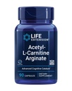 Extensão de vida Arginato de acetil-L-Carnitina, Saúde avançada do cérebro e nervos, Suporte de energia celular, Sem glúten, Não-GMO, 90 Cápsulas