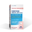 Glenmark Therapeutics Força original Comprimidos de famotidina, 10 mg, Redutor ácido para alívio da azia, 200 contagem