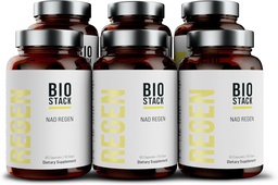 BIOSTACK NAD Regen - Avançado NAD+ Suplemento com NAD3, Yüth Spermidina, Resveratrol, Niacinamida □ NMNH Alternativa □ Anti Envelhecimento, Longevidade e Saúde Celular, Complexo Vitamina B3 (360 Cápsulas)