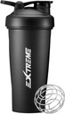 EXTREME Classic Shaker Garrafa com fio Whisk, Perfeito para batidos de proteína e pré-treino, Copos Shaker de prova de vazamento, BPA Grátis, Lavador de pratos SAFE, 24 Ounce, Preto
