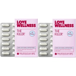 Amor Bem-Estar O assassino Supositórios vaginais de ácido bórico Balances pH & Suportes Odor Control, um equilíbrio vaginal saudável e ambiente