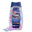 TUMS Comprimidos antiácidos mastigáveis de força ultra para alívio da azia e alívio da indigestão ácida, Bagas variadas - 160 contagem