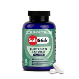 Eletrolitos SaltStick com Cafeína - Pílulas Salt e Eletrolitos para Correr, Hidratação, Cãis Legais Alívio, Recuperação Desportiva, Caminhadas Essenciais - Sal, Magnésio, Potássio, Vitamina D3 - 100 Contagem