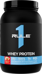 Regra 1 Whey Protein – 24g Fast-Acting Protein from All-Whey Sources with Naturalmente Occurring EAAs & BCAAs for Workout Recovery or Anytime Use (2 libras*, Strawberry Banana)