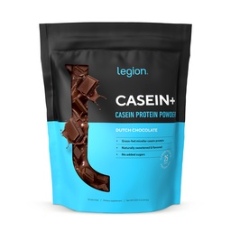 LEGION Pó de proteína de caseína (chocolate holandês) - Pó de proteína de caseína de liberação lenta Micellar - Não-GMO, sem glúten e naturalmente adoçado em pó de vacas alimentadas com grama (25 Servões)