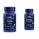 Extensão de vida Super Ubiquinol CoQ10 com PQQ, CoQ10, PQQ & N-Acetil-L-cisteína (NAC), Imune, Respiratória, Saúde do Fígado