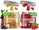 Joyli Ashwagandha & Superfruit Gummies Bundle – Mente e equilíbrio corporal + Apoio ao bem-estar diário – Fórmula multivitamin Vegan com Goji, Elderberry, Vitamina C, D & Zinc – 2 Pack para Adultos