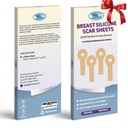 Suprimentos de recuperação de aumento mamário - Folhas de silicone para cura - Confortável sob sutiã pós-operatório (4 Pcs)