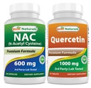 Melhores naturais NAC 600 mg & Quercetin 1000 mg