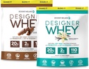 Designer Wellness, Designer Whey 2lb French Vanilla e 2lb Gourmet Chocolate Bundle
