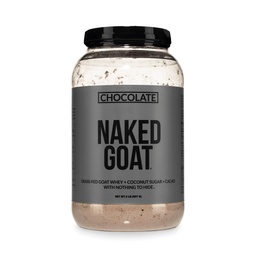 Pó de proteína de chocolate de cabra naked - Pasture Fed Whey Protein Powder de pequenos rebanhos - apenas 3 ingredientes - livre de OGM, sem soja - todos naturais - 23 gramas de proteína - 25 servimentos