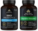 Ancient Nutrition SBO Probióticos Cápsulas, Ultimate, 60 Count + Digestive Enzimas Cápsulas, 90 Count