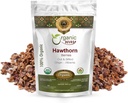 Via Orgânica Hawthorn Berries Cut & Sifted (Crataegus monogyna) - Europeu Wild-Harvest - Orgânico & Kosher Certified Vegan - Não GMO & Gluten Free - USDA Certified Origem - Albânia (1/4LBS / 4OZ)