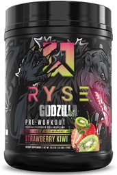 RYSE Godzilla X Noel Deyzel Pré-treino em pó - Morango Kiwi - 400mg Cafeína, High Stim Pré-treino para homens e mulheres com Citrulina e Beta Alanine - Energia, Bomba e Foco - 20/40 Servings