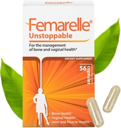 Femarelle® Imparável – Suplemento Diário para Mulheres – Apoio Ósseo, Músculos e Articulações & Saúde Vaginal – 56 Cápsulas – Não Hormonal – Clinicamente Estudado