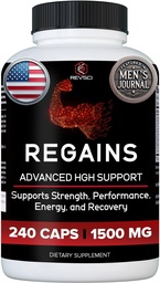 HGH Suplementos para homens e mulheres - Regains Natural Anabolic Muscle Growth Building & Human Growth Hormone for Men, Muscle Builder for Men, Muscle Recovery Post Workout Supplement, 240 Protein Pills