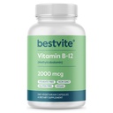 BESTVITE Vitamina B12 (Metilcobalamina) 2000mcg (240 Cápsulas vegetarianas) (Metil B12) - Sem estearatos - Vegan - Não OGM - Glúten Livre