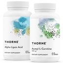 THORNE - Duo de suporte do nervo antioxidante - Ácido Alfa-Lipoico & Acetil-L-Carnitina Bundle - 60 Servings