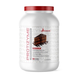 Nutrição Metabólica (Protizyme) 100% Whey Protein Powder (pó de proteína) alta proteína, baixo carboidrato, baixa gordura com enzimas digestivas, 24 vitaminas essenciais e minerais (bolo de chocolate), 2 libras