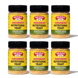 Bragg Nutricional Levedura assado alho tempero - (6 Pack) 3 onças - leite-livre queijo parmesão substituto - perfeito para saladas, massas, pipoca, e mais