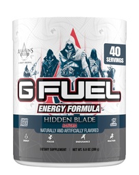 G combustível Assassin's Creed lâmina escondida energia bebida em pó, pré-treino mistura de cafeína para jogos, açúcar sem foco Amino, Vitamina + antioxidantes, 9.9oz (Sangria, 40 Servings)