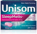 Unisom Quick Sleepmelts Night Time Sleep Aid, Cherry,24 Contagem (Pacote de 4)