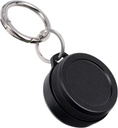 Caixa de transporte de metal - Portable Daily Travel Keychain Pill Holder Impermeável, pequeno recipiente para plugues de ouvido, pílulas, moedas compatíveis com loop, Eargasm & Vibes, Caixa de caixa de caixa compacta da mini bolsa do comprimido (preto)