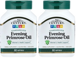 21o século noite óleo de Primrose Softgels, 60 contagem (Pacote de 2)