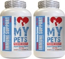 EU AMO MEU PETS LLC mais velho gato Suplemento - PET Imune Support - Cães e Gatos - Booster - saudável - Açafrão Gatos - 120 Doces (2 Garrafas)