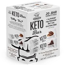 Gênio Gourmet sem glúten Keto Protein Bar, Chocolate Keto Bars, MCTs Premium, Baixo Carb, Baixo Açúcar (Pacote Variety, 20 Count (Pacote de 1))