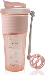 Protein Shaker Garrafa,Esportes Blender garrafas para misturas de proteínas com Whisk Ball,Mixer garrafa,Portable pré-treino Whey Protein Bebida Shaker Cup,Midnight Pink