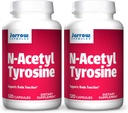 Jarrow Fórmulas N-Acetil Tirosina 350 mg - 120 Cápsulas, Pacote de 2 - Suporta Função Cérebro - Contém Vitamina B6 para Metabolismo de Ácido Amino - 240 Total de Servões