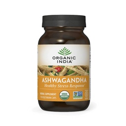 ÓRGÂNICA ÍNDIA Ashwagandha Cápsulas - Suplemento orgânico Ashwagandha - Vegan Ashwagandha Raiz, Sem glúten, Kosher, Não-GMO, Suporta alívio do estresse, Energia e sono - 90 Cápsulas