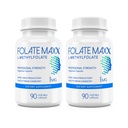 Suplemento L-Metilfolato (1mg) - Força profissional com Metilfolato Bioativo Otimizado - 5 MTHF - Não-GMO, Sem Glúten, Sem Soja, GMP - 180 Cápsulas Vegetarianas sem sabor