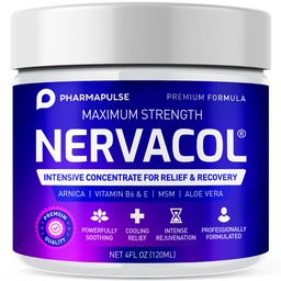 Pharmapulse Neuropatia Nerve Therapy & Relief Cream - Creme de alívio de força máxima para o pé, mãos, pernas, dedos inclui ácido alfa Lipoico, Arnica, vitamina B6, Aloe Vera, MSM - calmante eficaz 4 onças
