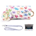 MGZNTY Asma Inhaler Case, Carrying and Travel Holder Case Compatível com Handy Inhaler para Adultos e Crianças (ONLY CASE) (Corações Chuva)