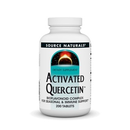 Fonte Naturals Ativada Quercetina - Complexo Bioflavonóide Derivado por Plantas - Defesa Sazonal e Imune* - 200 Comprimidos Vegetarin Friendly