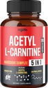 Acetil L-Carnitina Suplemento - 2600mg 3 Meses - Misturado com Ácido Alfa Lipóico, Chá Verde, Verde café Feijão & framboesa Cetonas - Memória & Suporte à Saúde do Cérebro, Não-GMO - 90 Cápsulas Vegan