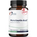 Designs para Saúde Monolaurin-Avail - 1000mg Monolaurato de Glicerol + Vitamina C com Lecitina de Girassol para Melhorar a Absorção de Monolaurina - Suplemento de Suporte Imune sem Glúten (120 Cápsulas)