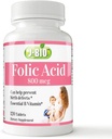 J-Bio Ácido Fólico 800mcg (120 comprimidos) Regime diário de saúde e pré-natal para mulheres