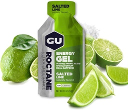 Gu Energy Roctane Ultra Endurance Energy Gel, Nutrição Desportiva On-The-Go para Correr, Bicicleta, Caminhadas ou Esqui, Cal Salgada, 24-Count