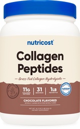 Peptídios de Colágeno Nutrico Pó 1LB (454 G) (chocolato) - Hidrolisado de Colágeno Bovinos Feita a Grama