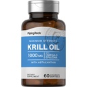Piping Rock Krill Oil 1000mg Softgels , 60 Conde , Suplemento para mulheres e homens , com Omega 3, Astaxantina, EPA, DHA , Não-GMO, Gluten Free