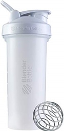 BlenderBottle clássico V2 Shaker garrafa perfeita para batidos de proteína e pré-treino, 28-ounce, branco