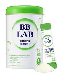 BB LAB Low Molecular Collagen Biotin Plus, Halal Colágeno, Suplemento em Pó, Coreano Marine Colágeno, Peptídeos de Colágeno de Peixe, Biotina, Vitamina C, Absorção Rápida, Flavor de Muscat Shine